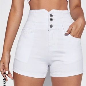 SHEIN White high waist shorts medium brand new never worn